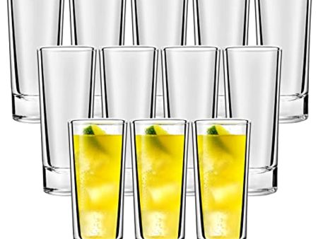 YULEER Shot Glasses,  2oz Clear Heavy Base Shot Glasses Set, Shot Glass for Spirits & Liquors Fashion