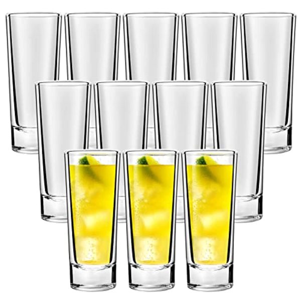 YULEER Shot Glasses,  2oz Clear Heavy Base Shot Glasses Set, Shot Glass for Spirits & Liquors Fashion