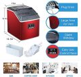 Antarctic Star Portable Ice Maker Machine for Countertop, Automatic 48lbs in 24 Hours, Compact Ice Cube Maker 24 Cubes Ready in 15 Mins, for Home Kitchen Office, Red For Discount