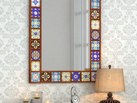 Boho Mirror With Sheesham Wood Frame Online Hot Sale