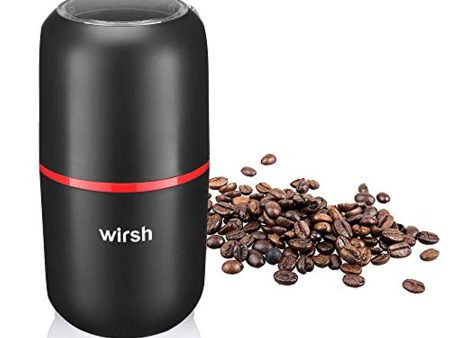 Wirsh Coffee Grinder - Herb grinder with Stainless Steel Blades,Spice Grinder with 15 Cups Large Capacity,150W Powerful grinder for Coffee Beans,Herb,Spices, Peanuts, Grains and More For Discount