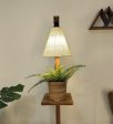 Andre Wooden Floor Lamp with Brown Base and Jute Fabric Lampshade (BULB NOT INCLUDED) Online Hot Sale