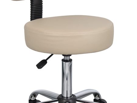 EDX Be Well Medical Spa Stool with Back in Black Online Sale