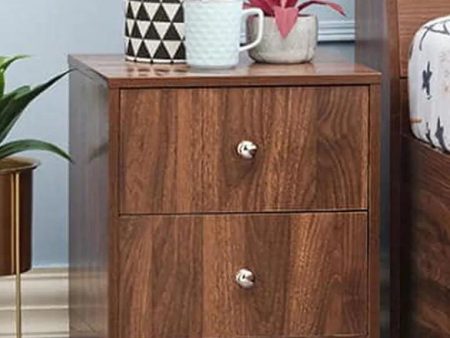 Double Drawer Bedside Chest in Matte Finish Sale