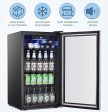 Antarctic Star Beverage Refrigerator Cooler -120 Can Mini Fridge Glass Door for Soda Beer or Wine Constant Glass Door Small Drink Dispenser Clear Front Door for Home, Office Bar 3.2cu.ft Discount