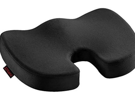 Ziraki Seat Cushion Pillow For Office Chair - Orthopedic Design - 100% Memory Foam Supports & Protects Sciatica, Coccyx, Tailbone Pain And Back Support -Ideal Gift For Home Office, or Car Driver Black Supply