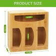 Ailker Food Ziplock Bag Storage Organizer - Premium Bamboo Wood Kitchen Drawer Baggie Organizer Holders Dispenser, Compatible with Slider Gallon Quart Sandwich & Snack Variety Size Bags (4 Pack) Cheap