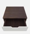 Bed Side Table with Drawer in Choco Walnut Finish Fashion