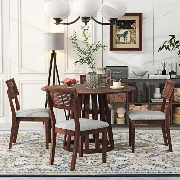 5 Piece Dining Set Round Dining Table Set Small Kitchen Table Set Hot on Sale