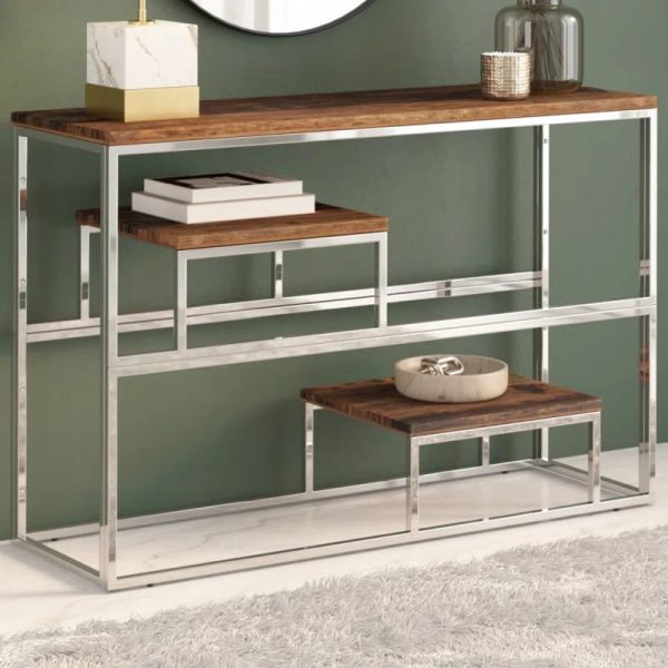 Tatiana Solid Wood Top Console Table For Sale