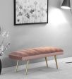 Dextro Metal Bench In Velvet Pink Colour Discount