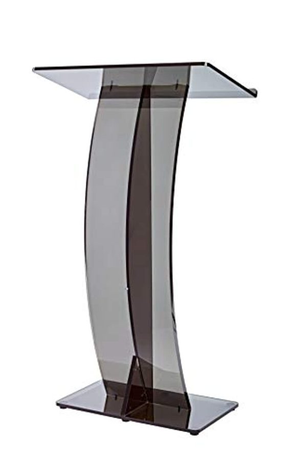 Adir Clear Podium Stand - Acrylic Pulpits for Churches, Portable Presentation Podium Professional Lectern with Wide Reading Surface for Restaurants, Weddings, Office and Classrooms Sale