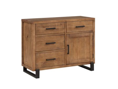 Ava  Beckles 100cm Wide 4 Drawer Pine Solid Wood Sideboard For Sale