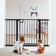 ALVOD Wide Baby Gate,  Auto Close Dog Gate 29.53’’-51.5’’ Wide 30’’ High, Easy Walk Thru Safety Child Gate Pet Gate for Doorways, Stairs, Includes 2.75  5.5  11  Extension, Pressure Hardware Mounting Fashion