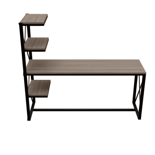 Valor Study Table with Shelves in Wenge Color Online Hot Sale