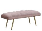 Dextro Metal Bench In Velvet Pink Colour Discount