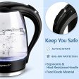 Aigostar Glass Electric Tea Kettle, Hot Water Boiler 1.7L, Black Discount