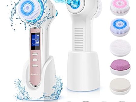 Raxurt Electric Facial Cleaning Brush with Blackhead Remover Vacuum, Upgraded Strong Suction Rechargeable Lightweight Pore Cleanser Sucker Tool with LCD Screen and Stand for Women Men For Cheap