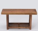 Lammi Solid Mango Wood Bench In Brown Colour Online Hot Sale