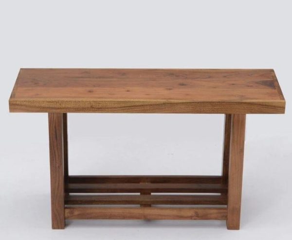 Lammi Solid Mango Wood Bench In Brown Colour Online Hot Sale