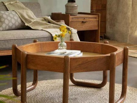 Octagon Coffee Table In Brown Colour Online