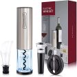 Abuzhen Electric Wine Opener, with Foil Cutter, Vacuum Stopper and Wine Aerator Pourer & USB Charging Cable,Automatic Corkscrew Bottle Opener for Wine Lover 4-in-1 Gift Set, Stainless Steel Online now