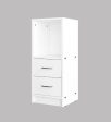 Bedside Table in White Colour With Drawers Online