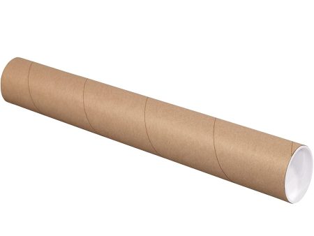 BOX USA BP3030KHD Heavy-Duty Kraft Mailing Tubes, 3  x 30 , Kraft (Pack of 24) Online Hot Sale