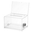 Adir Acrylic Donation Ballot Box with Lock - Secure and Safe Suggestion Box - Drawing Box - Great for Business Cards (6.25  x 4.5  x 4 ) - Clear… Cheap