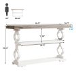 Ida 3 Tier Wood Long Accent Entry Table For Cheap