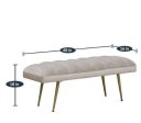 Milly Metal Bench In Velvet Grey Colour Online