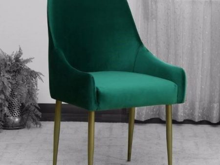 Stalley Metal Chair In Velvet Green colour Fashion