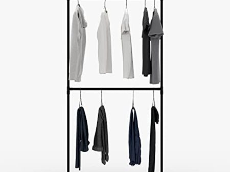 FODUE Industrial Design garment rack - LAS- freestanding Coat Rack for Walk-In Wardrobe Wall I Clothes Rack Made of Black Sturdy Pipes freestanding from Water Pipes Discount