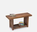 Lammi Solid Mango Wood Bench In Brown Colour Online Hot Sale