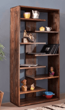 Sheesham Wood Open Bookshelf for Study Room In (Natural Finish) on Sale