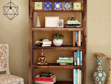 Sheesham Wood Bookshelf (Walnut Finish) Sale