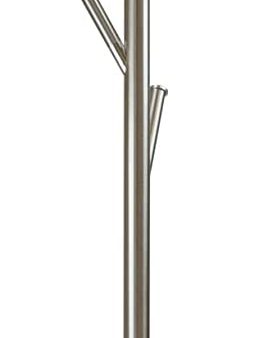 Kira Home Addison 68  Free Standing Metal Coat Rack, Satin Steel Finish Online