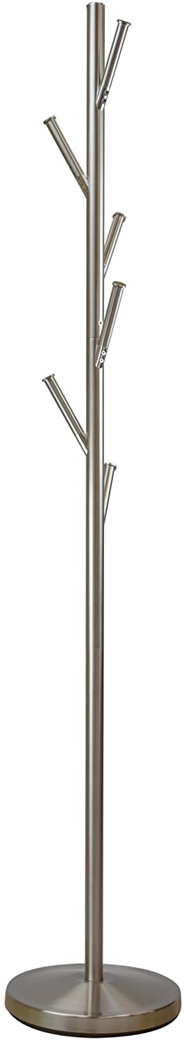 Kira Home Addison 68  Free Standing Metal Coat Rack, Satin Steel Finish Online