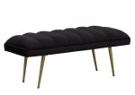 Buna Metal Bench In Velvet Black Colour Discount