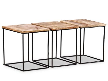 Violet  Table Solid Mango Wood 56x48x40 cm Supply