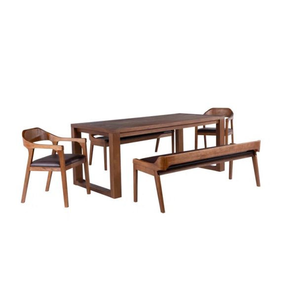 5 - Piece Extendable Solid Wood Trestle Dining Set Online