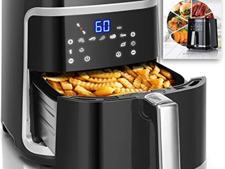 Aigostar  7.4 QT Air Fryer(Recipes), 9 in 1 Air Fryer Oilless Oven with 8 Presets + Manual Mode, LED Touchscreen, Removable Nonstick Basket & Drawer Dishwasher Safe Square Design Basket. Cheap