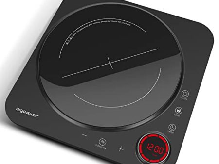 Aigostar Portable Induction Cooktop, Induction Burner with 8 Level Temp Setting Between 140°F-460°F, Timer, Electric Countertop Burner with LCD Touch Screen Sensor, Child Safety Lock, Auto-Shut-Off Supply