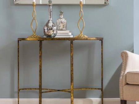 Zoey Glass Top Console Table For Sale