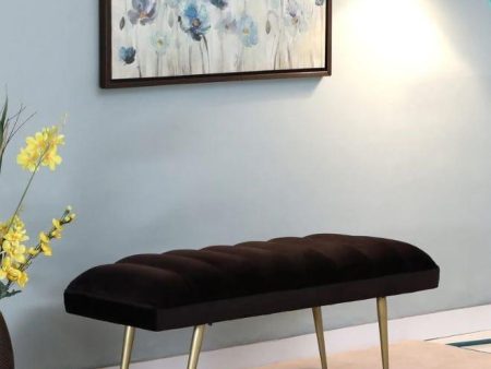 Buna Metal Bench In Velvet Black Colour Discount