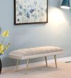 Milly Metal Bench In Velvet Grey Colour Online