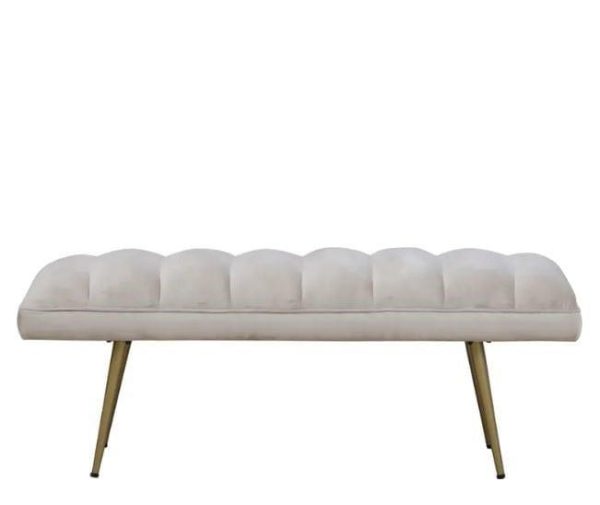 Milly Metal Bench In Velvet Grey Colour Online