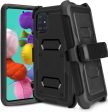 Venoro Galaxy A51 Case with Kickstand Heavy Duty Shockproof Case with Swivel Belt Clip for Samsung Galaxy A51 6.5 Inch Black Fashion