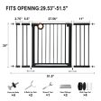 ALVOD Wide Baby Gate,  Auto Close Dog Gate 29.53’’-51.5’’ Wide 30’’ High, Easy Walk Thru Safety Child Gate Pet Gate for Doorways, Stairs, Includes 2.75  5.5  11  Extension, Pressure Hardware Mounting Fashion