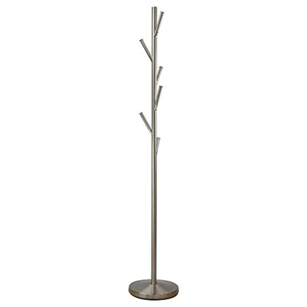 Kira Home Addison 68  Free Standing Metal Coat Rack, Satin Steel Finish Online